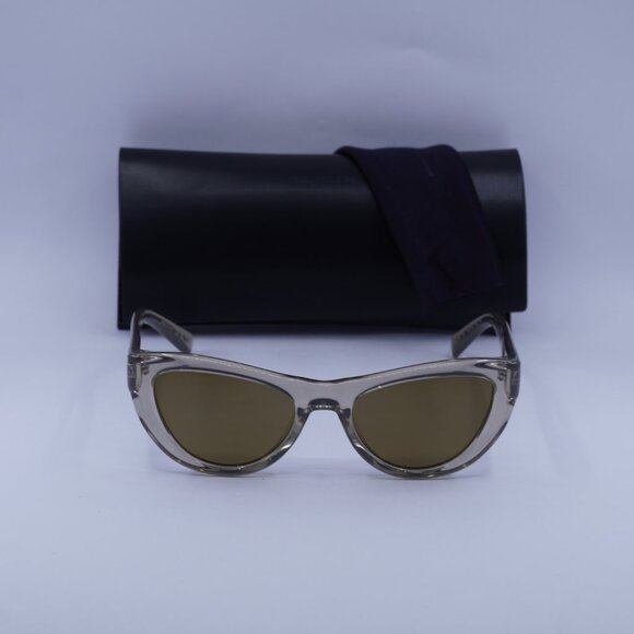 Saint Laurent SL676 005 Cat Eye Sunglasses - Transparent Sand/Brown main image 7